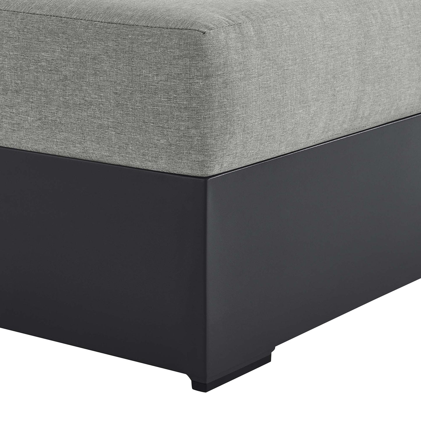 Tahoe Outdoor Patio Powder-Coated Aluminum Modular Right-Facing Chaise Lounge in Gray Gray by Modway (6633)