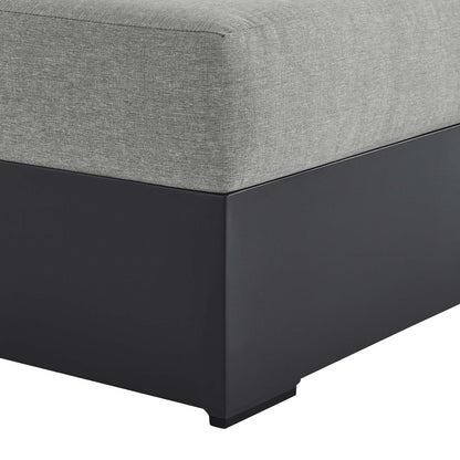 Tahoe Outdoor Patio Powder-Coated Aluminum Modular Right-Facing Chaise Lounge in Gray Gray by Modway (6633)