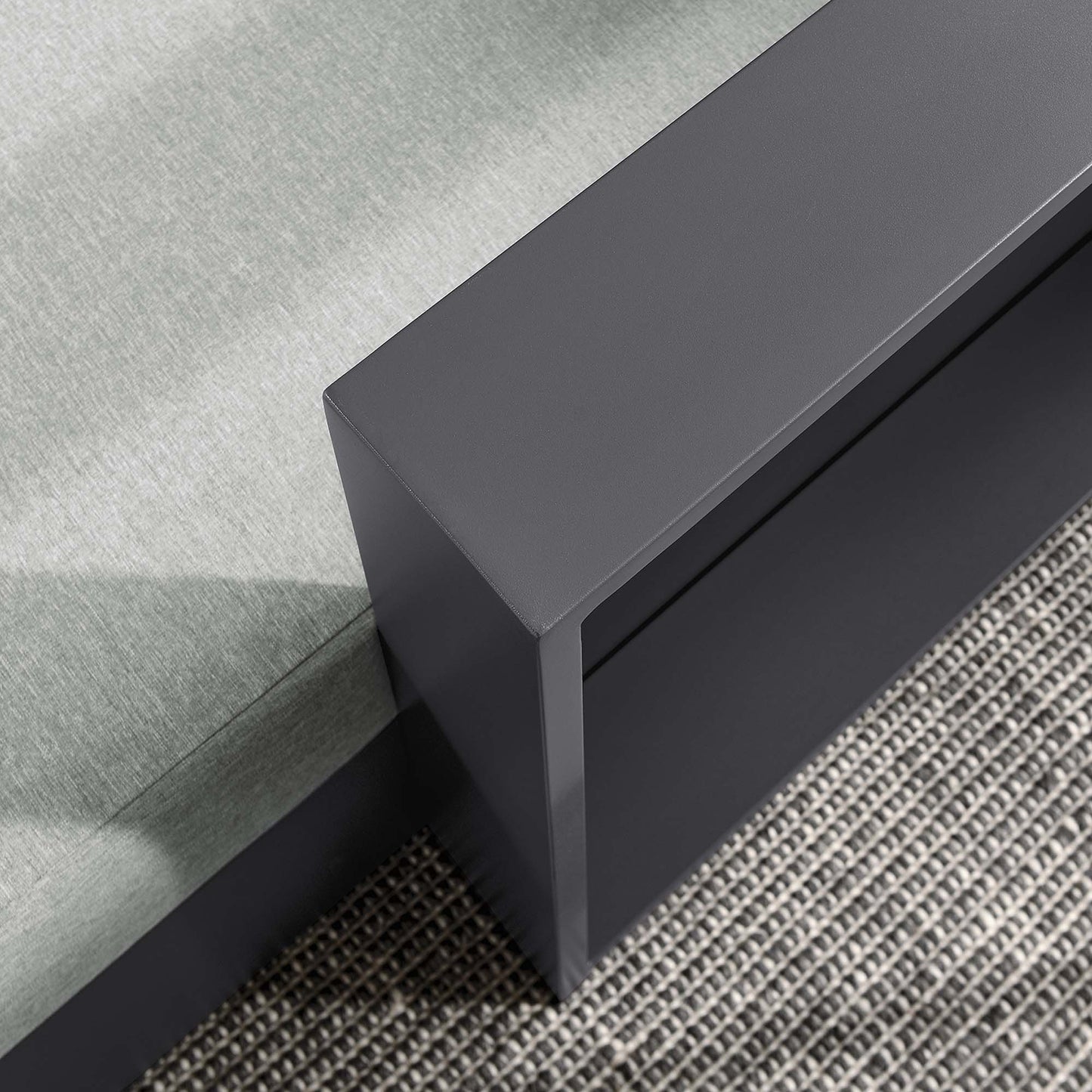 Tahoe Outdoor Patio Powder-Coated Aluminum Modular Right-Facing Chaise Lounge in Gray Gray by Modway (6633)