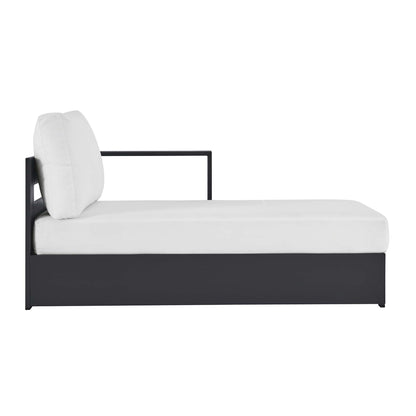 Tahoe Outdoor Patio Powder-Coated Aluminum Modular Right-Facing Chaise Lounge in Gray White by Modway (6633)