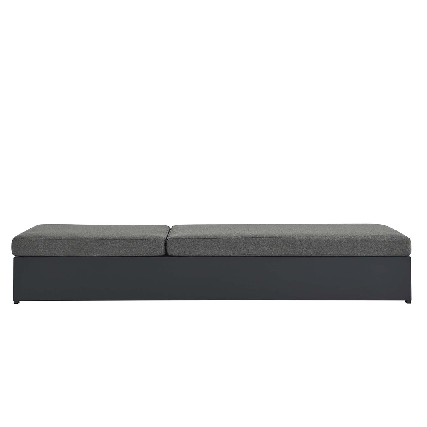 Tahoe Outdoor Patio Powder-Coated Aluminum Chaise Lounge Chair in Gray Charcoal by Modway (6634)