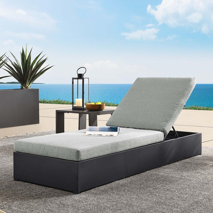 Tahoe Outdoor Patio Powder-Coated Aluminum Chaise Lounge Chair in Gray Gray by Modway (6634)