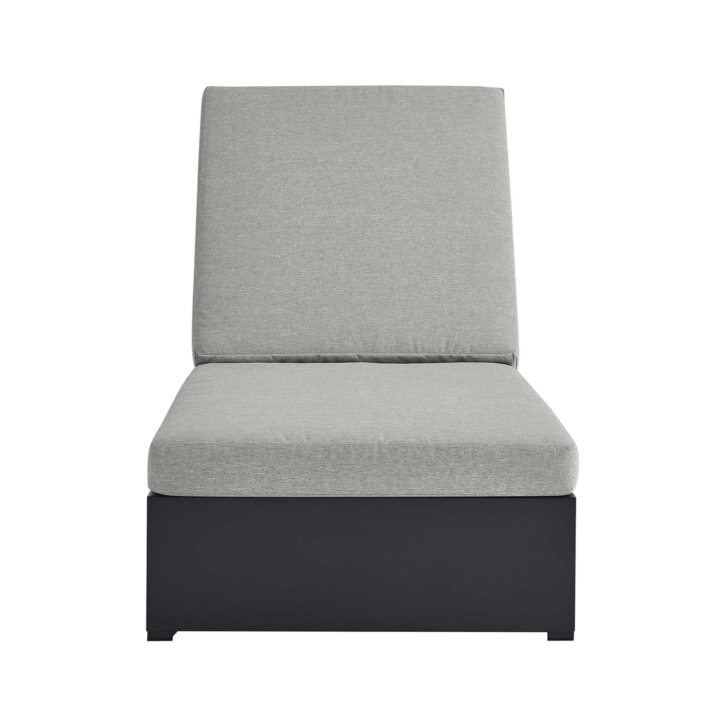 Tahoe Outdoor Patio Powder-Coated Aluminum Chaise Lounge Chair in Gray Gray by Modway (6634)