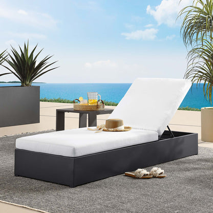 Tahoe Outdoor Patio Powder-Coated Aluminum Chaise Lounge Chair in Gray White by Modway (6634)