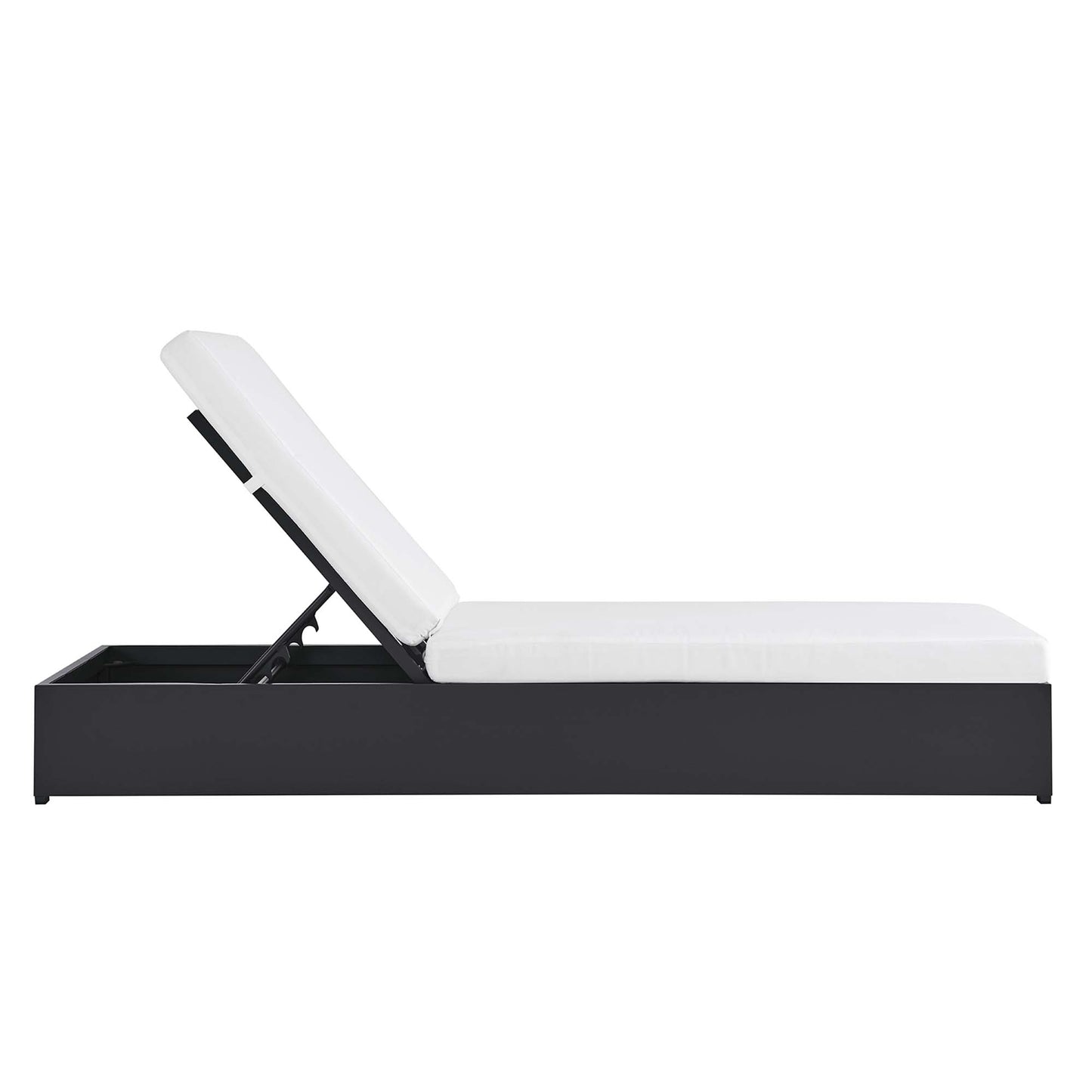 Tahoe Outdoor Patio Powder-Coated Aluminum Chaise Lounge Chair in Gray White by Modway (6634)