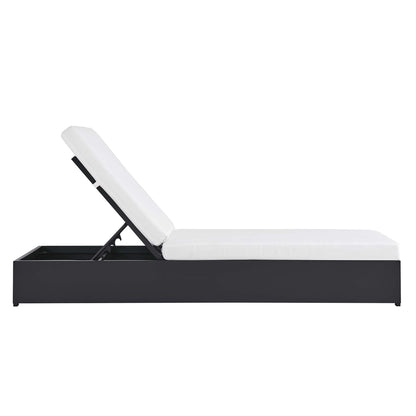Tahoe Outdoor Patio Powder-Coated Aluminum Chaise Lounge Chair in Gray White by Modway (6634)