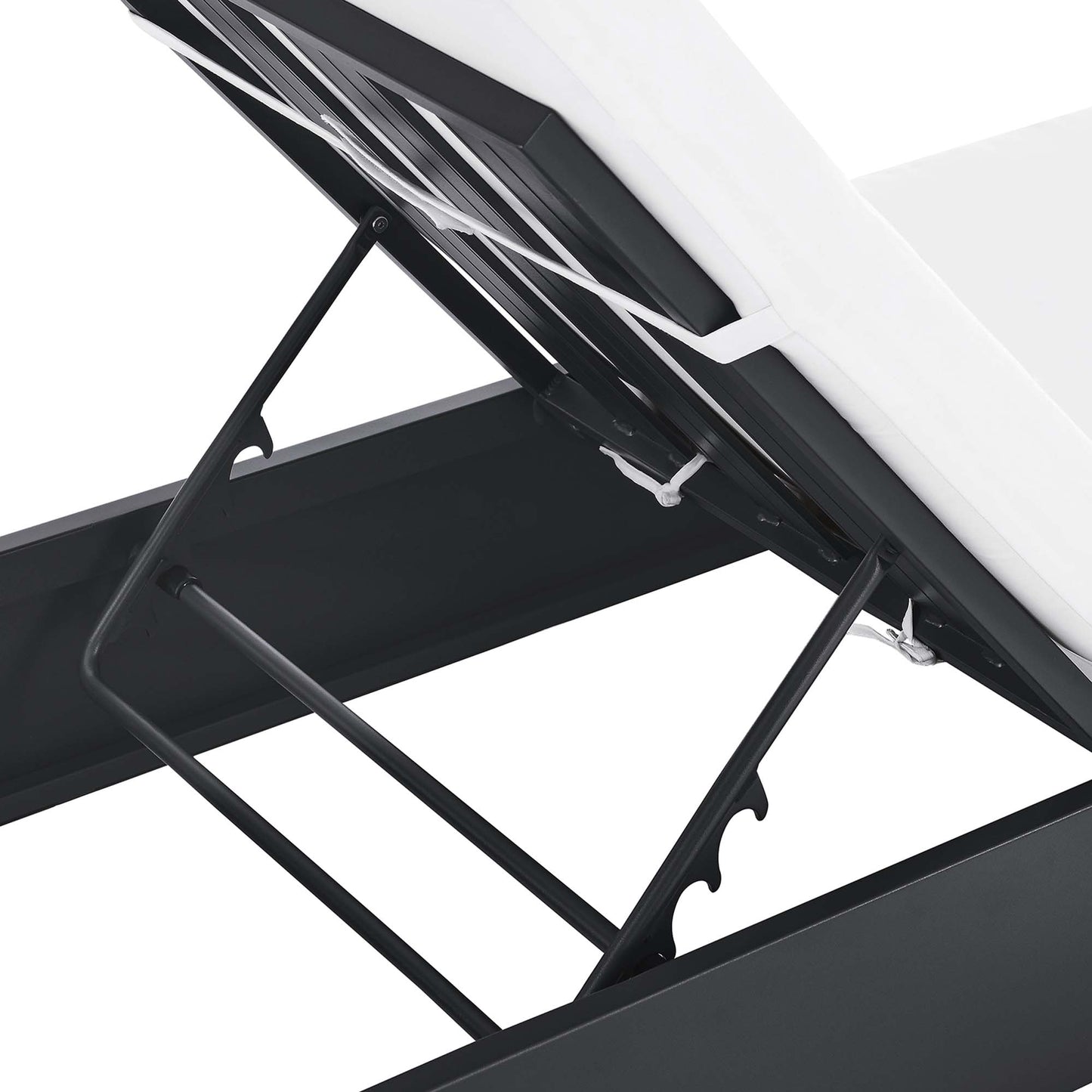 Tahoe Outdoor Patio Powder-Coated Aluminum Chaise Lounge Chair in Gray White by Modway (6634)