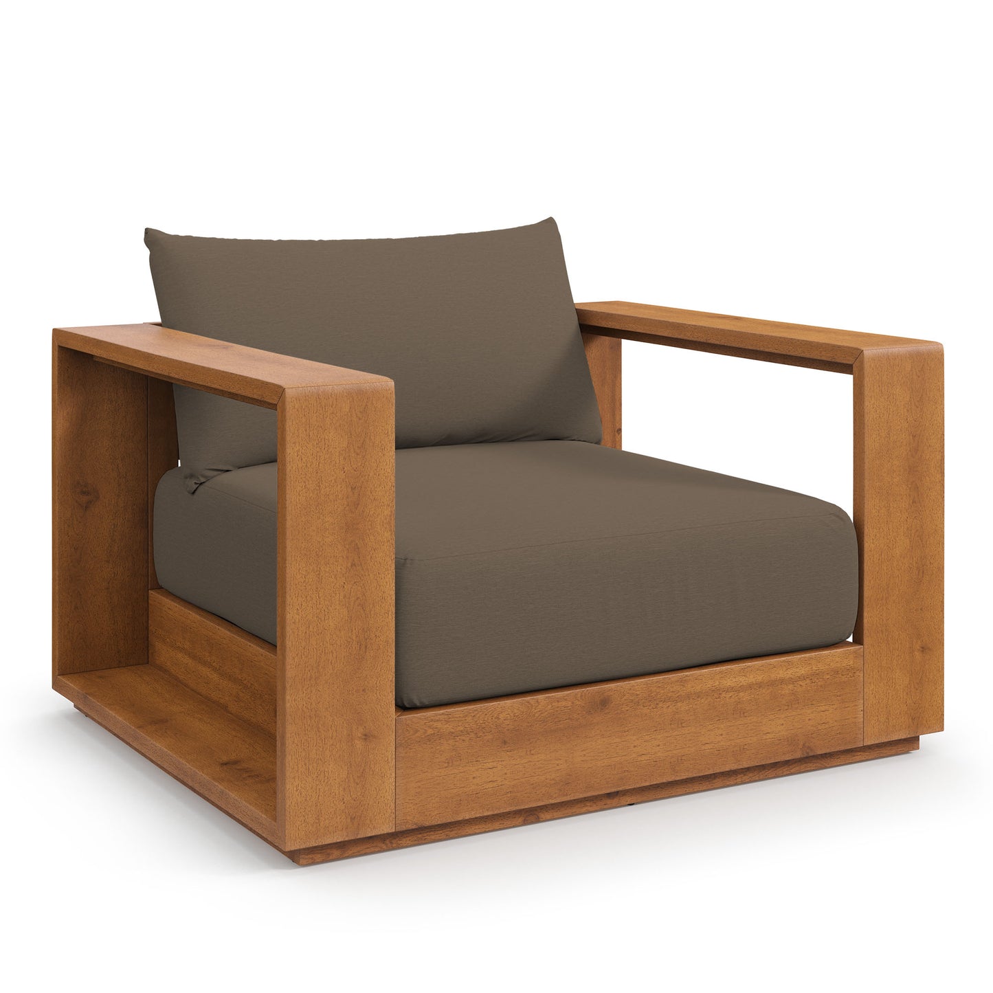 Tahoe Outdoor Patio Acacia Wood Chair in Natural Cocoa by Modway (6782)