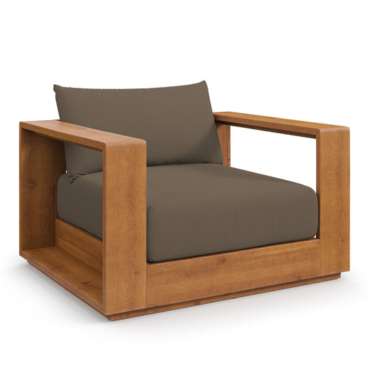 Tahoe Outdoor Patio Acacia Wood Chair in Natural Cocoa by Modway (6782)