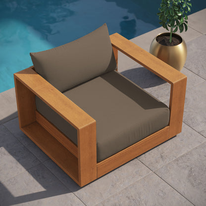 Tahoe Outdoor Patio Acacia Wood Chair in Natural Cocoa by Modway (6782)