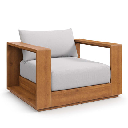 Tahoe Outdoor Patio Acacia Wood Chair in Natural Light Gray by Modway (6782)
