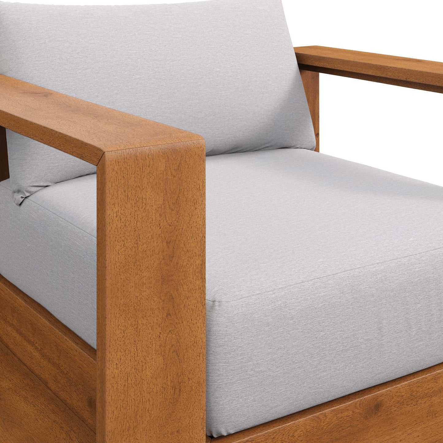 Tahoe Outdoor Patio Acacia Wood Chair in Natural Light Gray by Modway (6782)