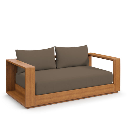 Tahoe Acacia Wood Outdoor Patio Acacia Wood Loveseat in Natural Cocoa by Modway (6783)