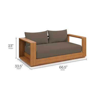 Tahoe Acacia Wood Outdoor Patio Acacia Wood Loveseat in Natural Cocoa by Modway (6783)