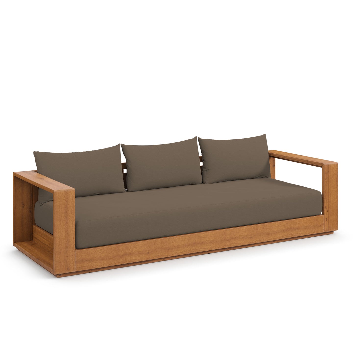 Tahoe Outdoor Patio Acacia Wood Sofa in Natural Cocoa by Modway (6784)
