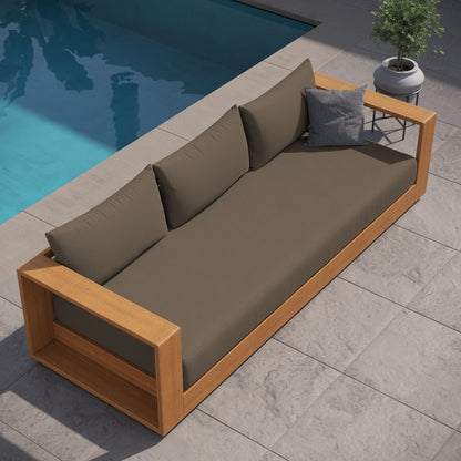 Tahoe Outdoor Patio Acacia Wood Sofa in Natural Cocoa by Modway (6784)