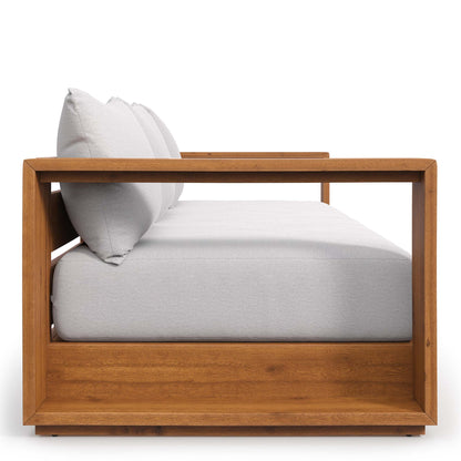 Tahoe Outdoor Patio Acacia Wood Sofa in Natural Light Gray by Modway (6784)