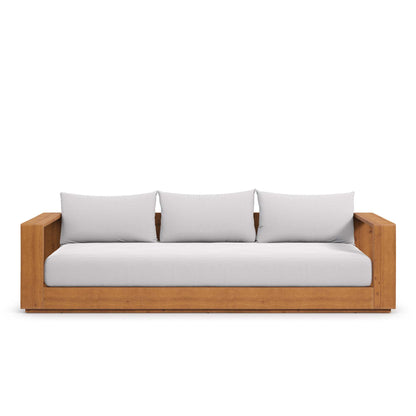 Tahoe Outdoor Patio Acacia Wood Sofa in Natural Light Gray by Modway (6784)