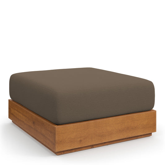 Tahoe Outdoor Patio Acacia Wood Ottoman in Natural Cocoa by Modway (6785)