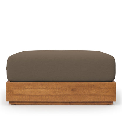 Tahoe Outdoor Patio Acacia Wood Ottoman in Natural Cocoa by Modway (6785)