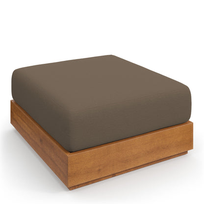 Tahoe Outdoor Patio Acacia Wood Ottoman in Natural Cocoa by Modway (6785)