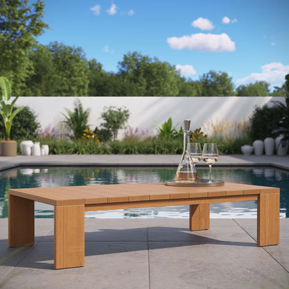 Tahoe Outdoor Patio Acacia Wood Coffee Table in Natural by Modway (6786)