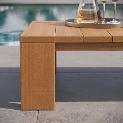 Tahoe Outdoor Patio Acacia Wood Coffee Table in Natural by Modway (6786)