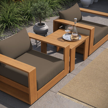Tahoe 3-Piece Outdoor Patio Acacia Wood Furniture Set in Natural Cocoa by Modway (6798)