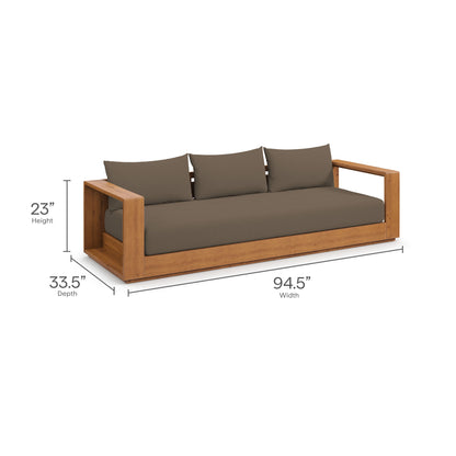 Tahoe 5-Piece Outdoor Patio Acacia Wood Furniture Set in Natural Cocoa by Modway (6801)