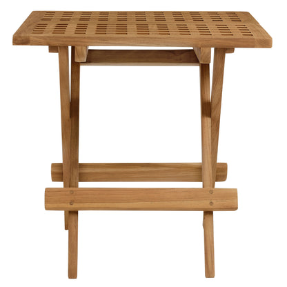 Vienna Outdoor Patio Teak Wood Side Table in Natural by Modway (6810)
