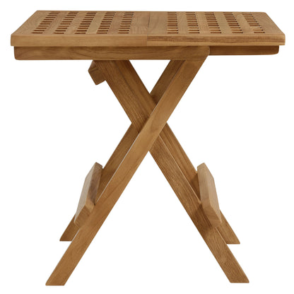 Vienna Outdoor Patio Teak Wood Side Table in Natural by Modway (6810)