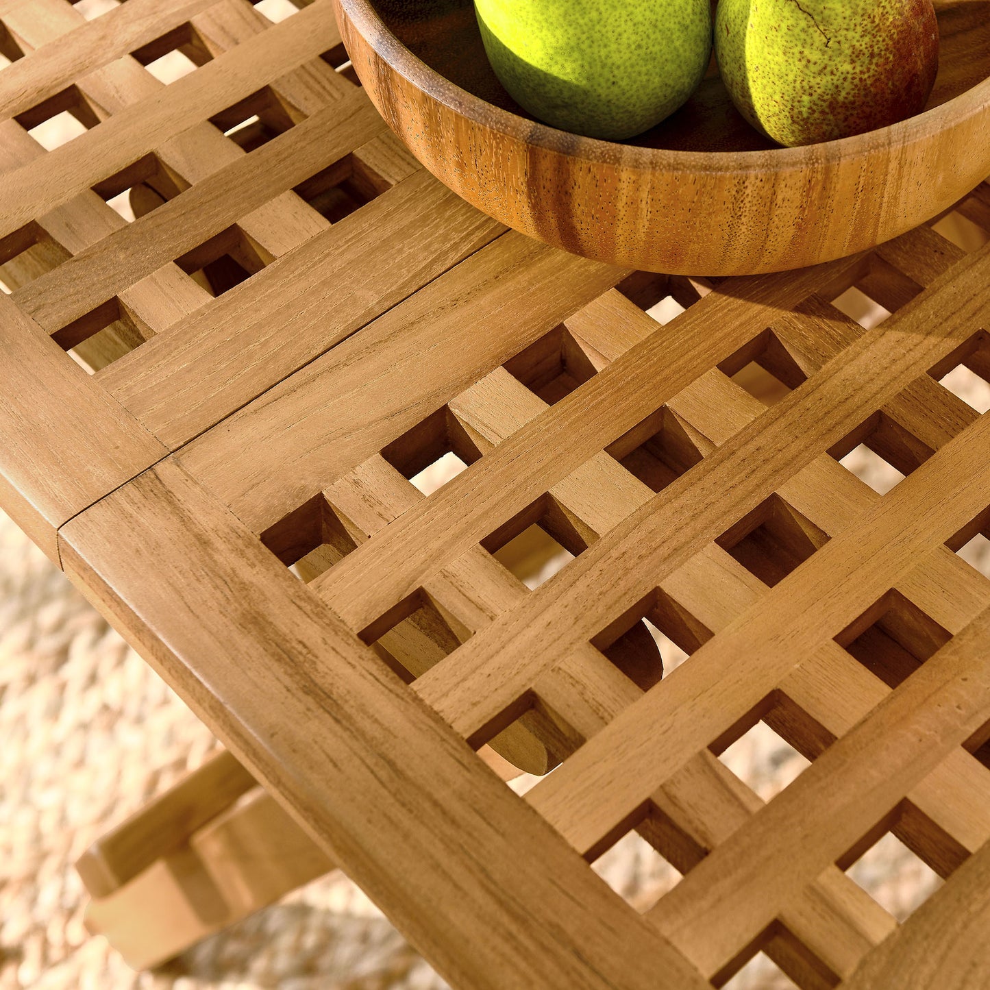 Vienna Outdoor Patio Teak Wood Side Table in Natural by Modway (6810)