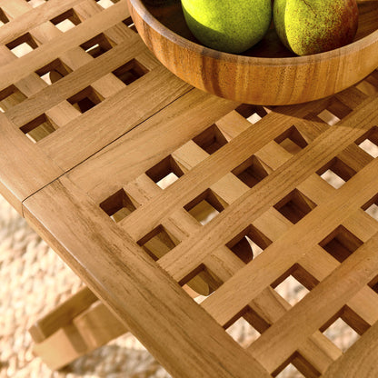 Vienna Outdoor Patio Teak Wood Side Table in Natural by Modway (6810)