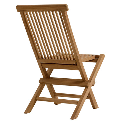 Vienna Outdoor Patio Teak Wood Folding Dining Chairs Set of 4 in Natural by Modway (6812)