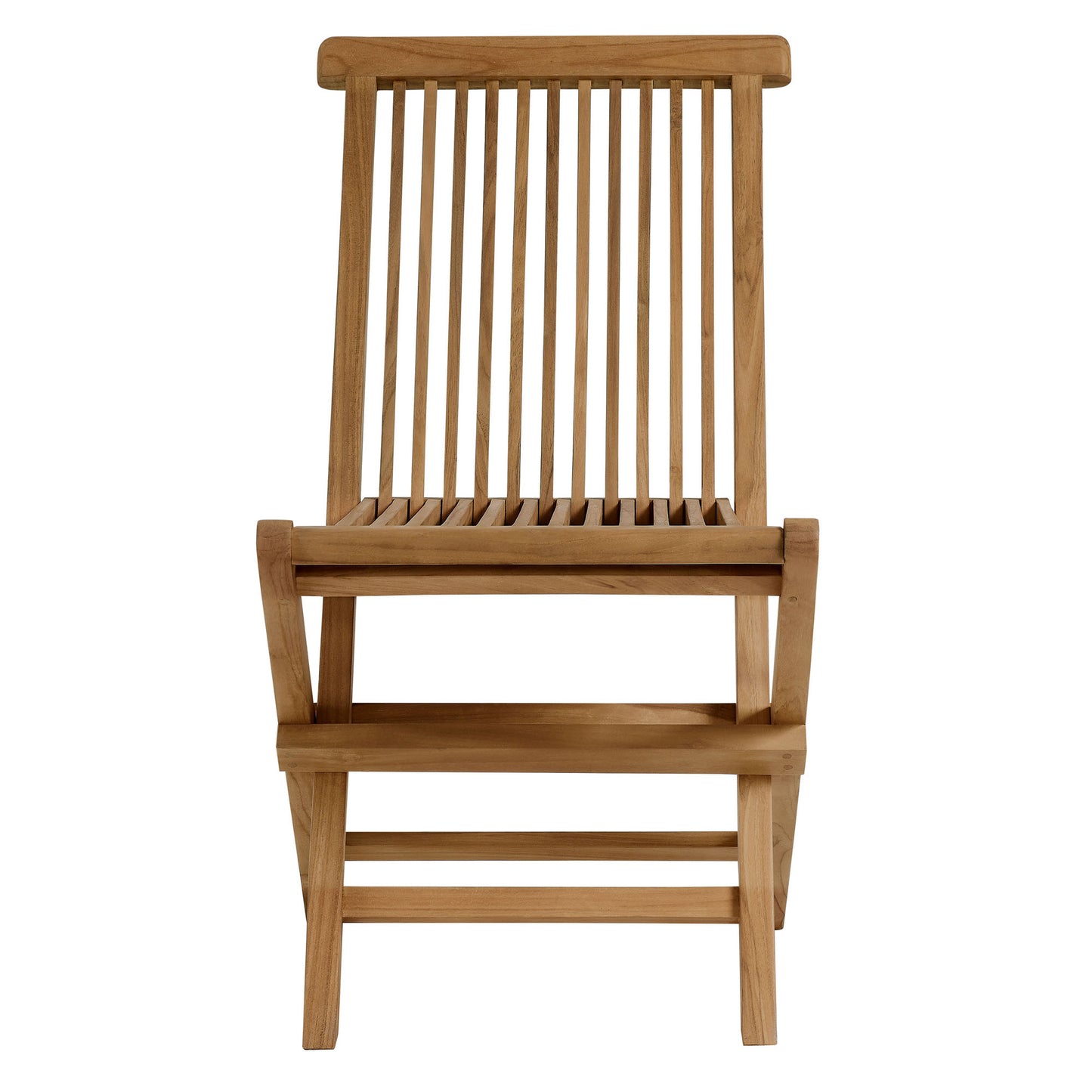 Vienna Outdoor Patio Teak Wood Folding Dining Chairs Set of 4 in Natural by Modway (6812)