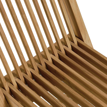 Vienna Outdoor Patio Teak Wood Folding Dining Chairs Set of 4 in Natural by Modway (6812)