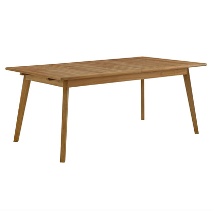 Vienna Outdoor Patio Teak Wood Extendable Dining Table in Natural by Modway (6813)