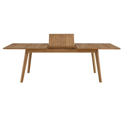 Vienna Outdoor Patio Teak Wood Extendable Dining Table in Natural by Modway (6813)