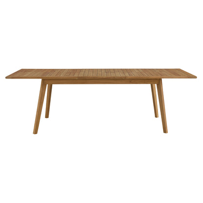 Vienna Outdoor Patio Teak Wood Extendable Dining Table in Natural by Modway (6813)