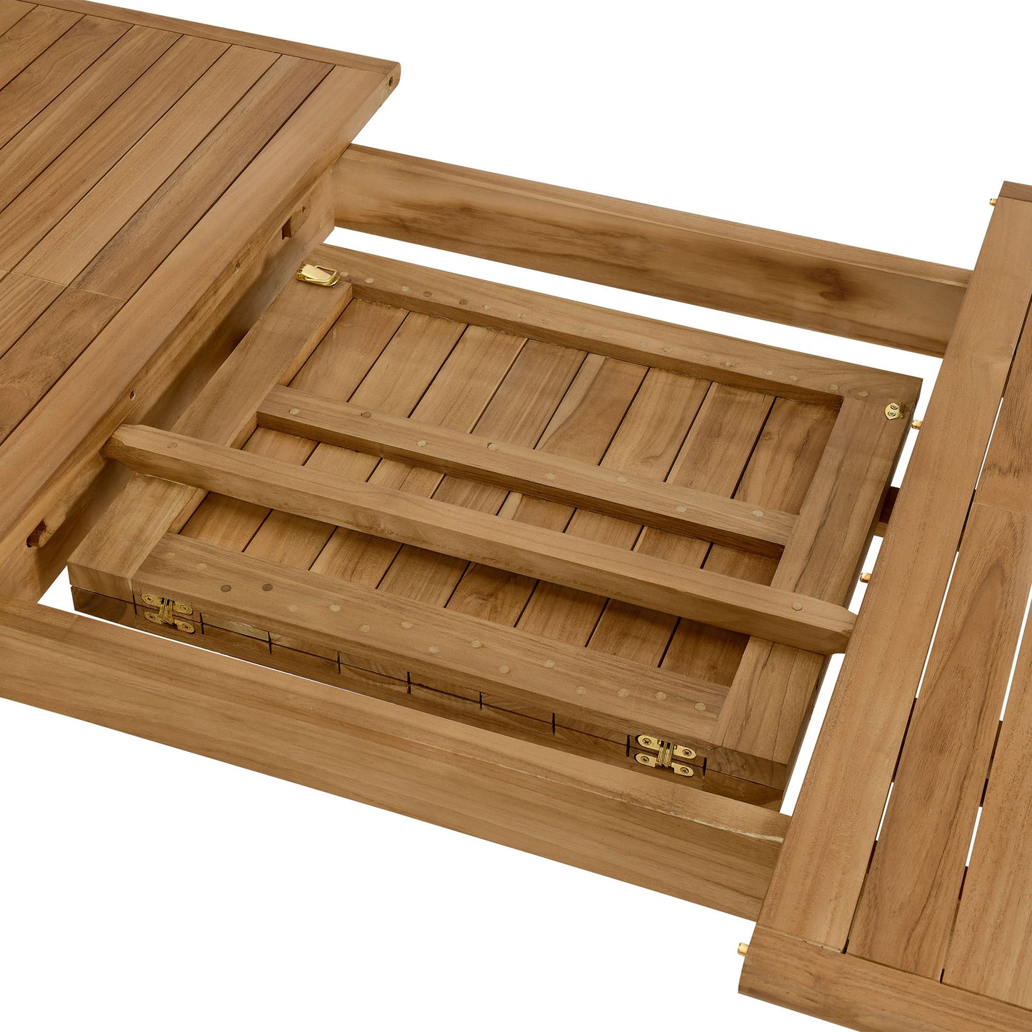 Vienna Outdoor Patio Teak Wood Extendable Dining Table in Natural by Modway (6813)