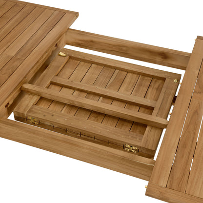 Vienna Outdoor Patio Teak Wood Extendable Dining Table in Natural by Modway (6813)