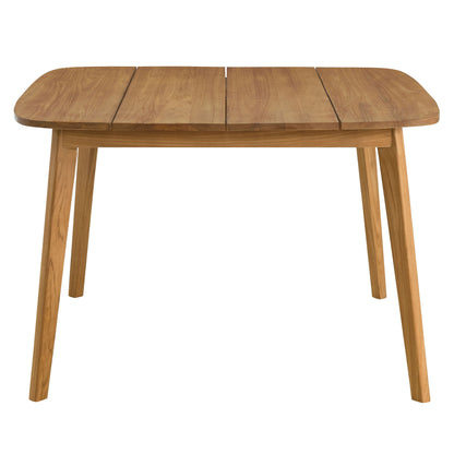 Vienna 5-Piece Outdoor Patio Teak and Rope Dining Set with Armchairs in Natural Black by Modway (6935)