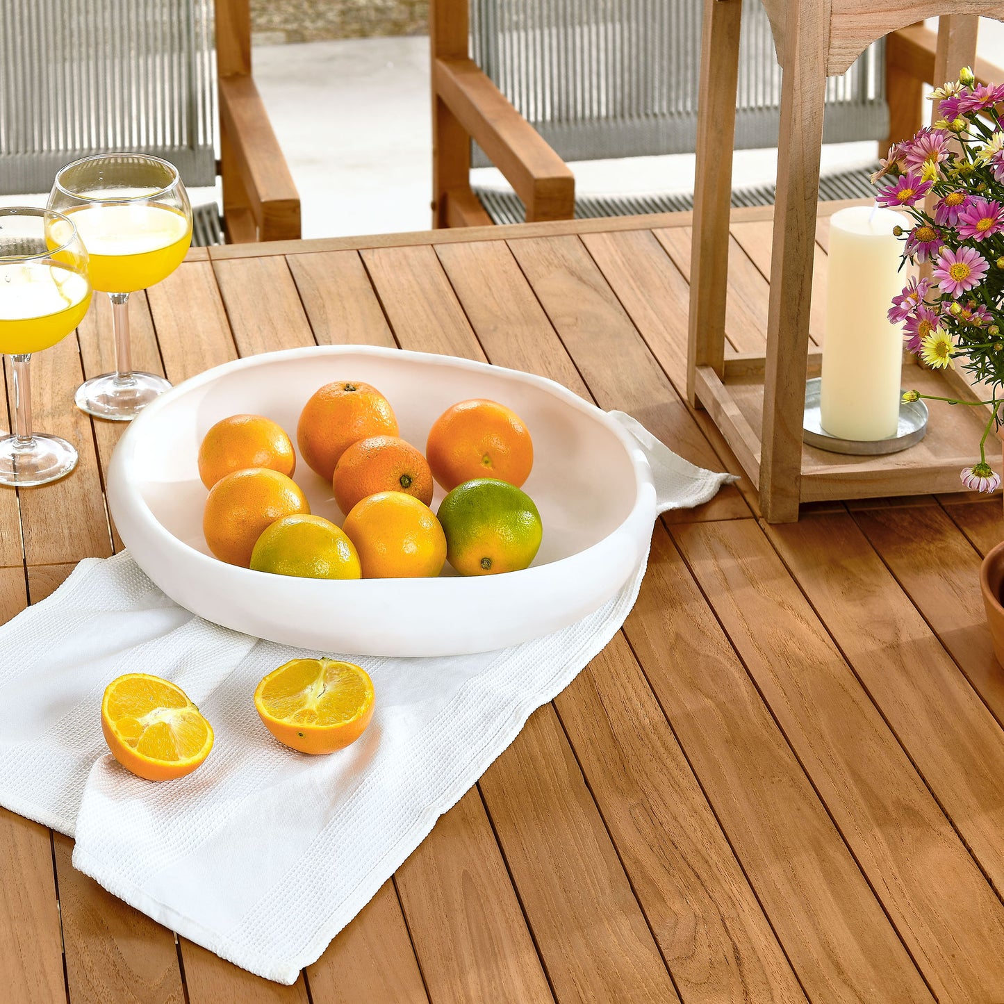 Vienna 7-Piece Outdoor Patio Teak and Rope Dining Set with Armchairs in Natural by Modway (6929)