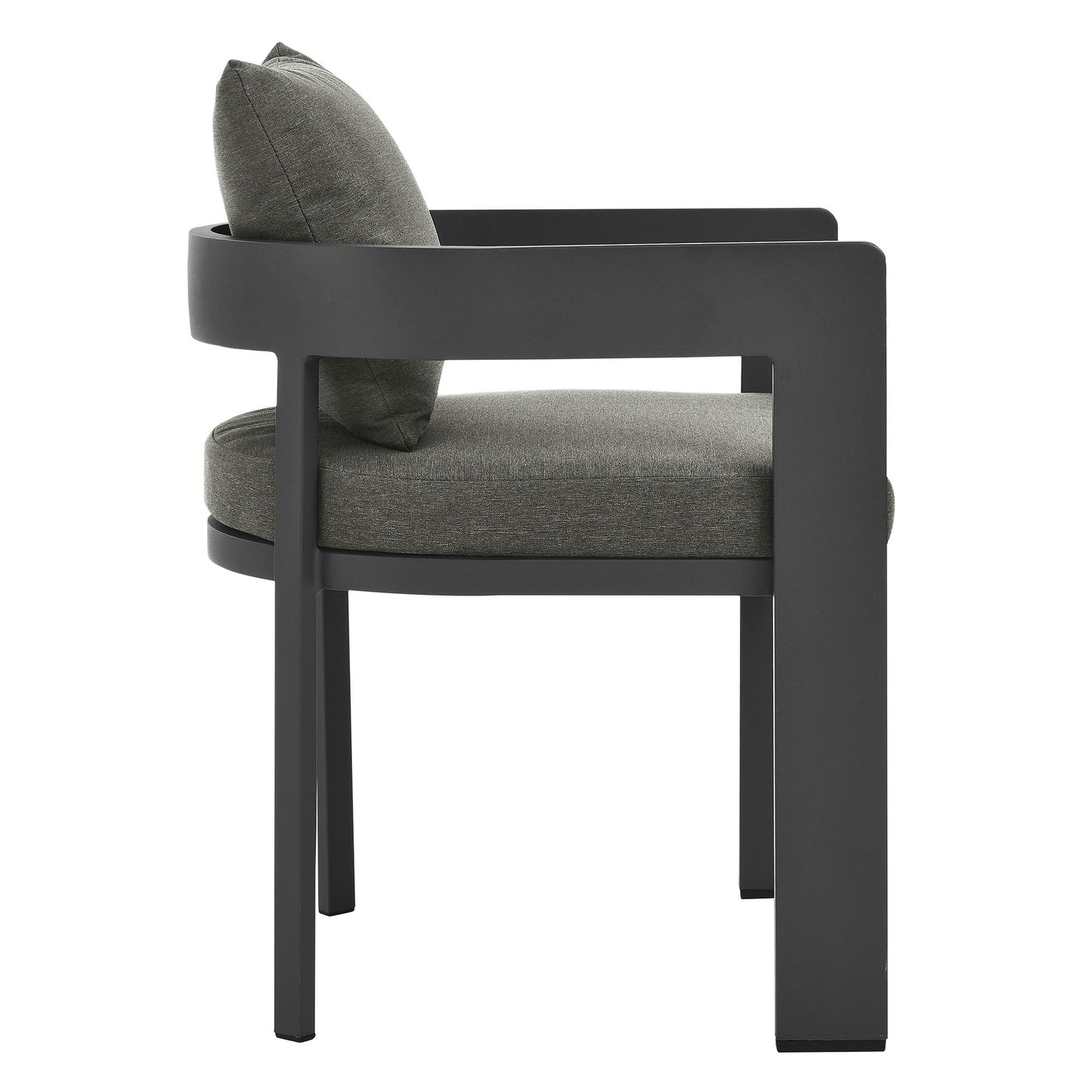Tahoe 9-Piece Outdoor Patio Aluminum Dining Set in Gray Charcoal by Modway (7059)