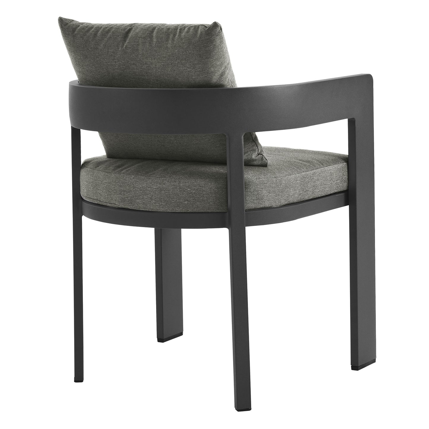Tahoe Outdoor Patio Aluminum Dining Chair in Gray Charcoal by Modway (7053)