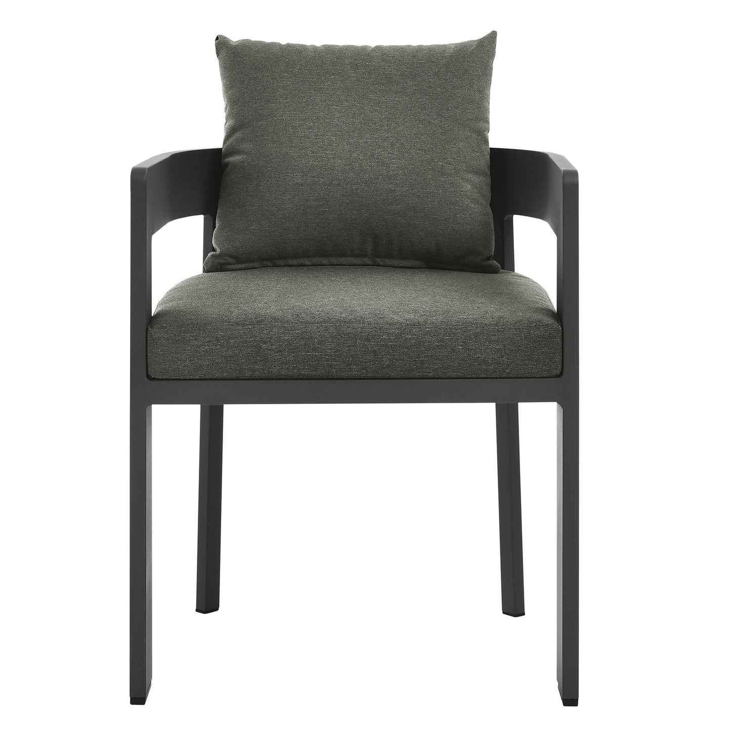 Tahoe 5-Piece Outdoor Patio Aluminum Dining Set in Gray Charcoal by Modway (7060)