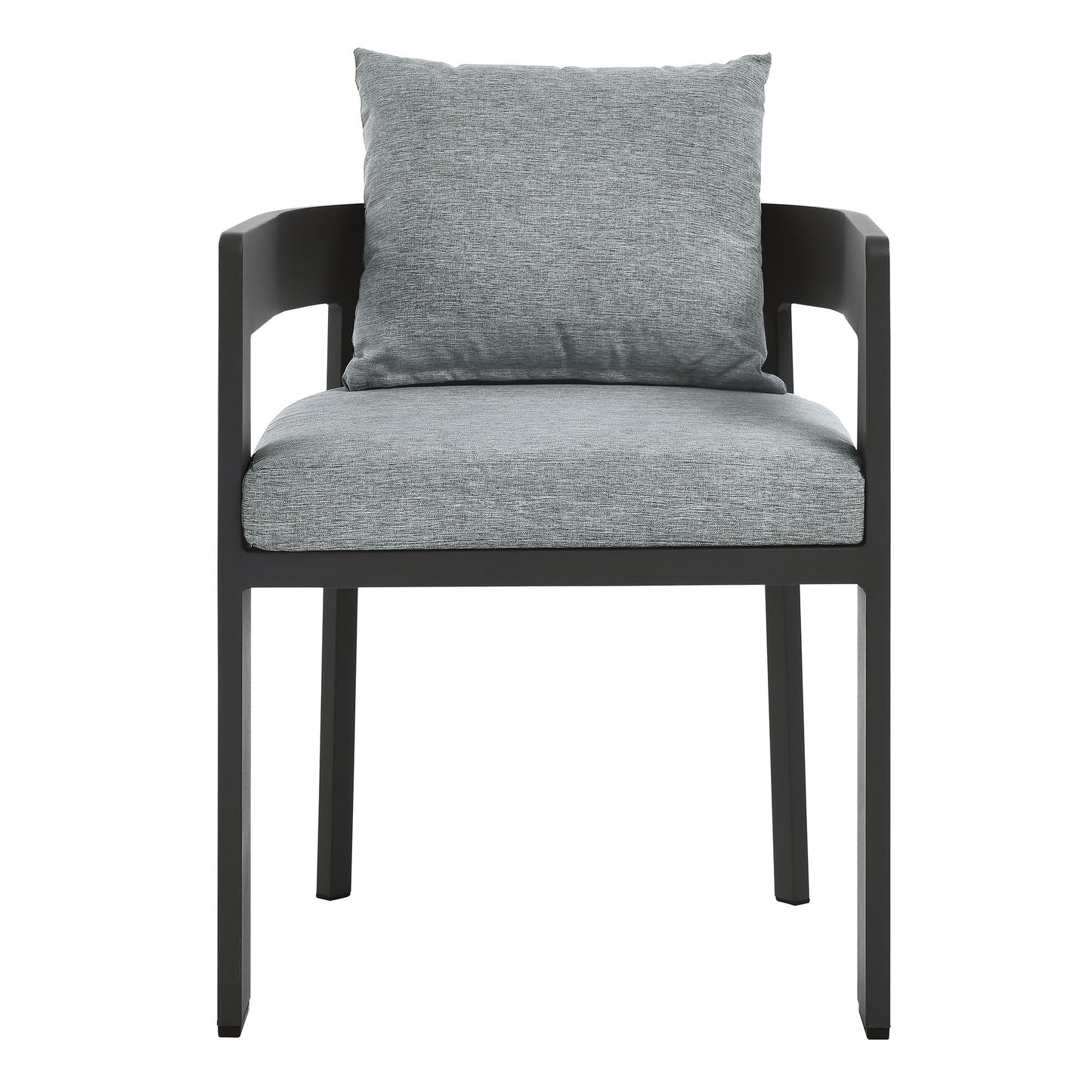 Tahoe Outdoor Patio Aluminum Dining Chair in Gray Gray by Modway (7053)