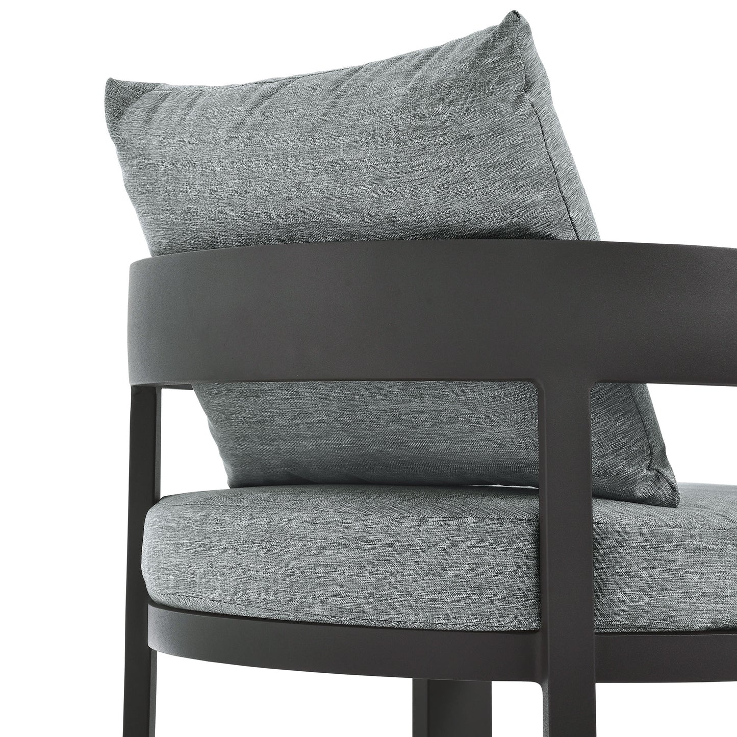 Tahoe Outdoor Patio Aluminum Dining Chair in Gray Gray by Modway (7053)