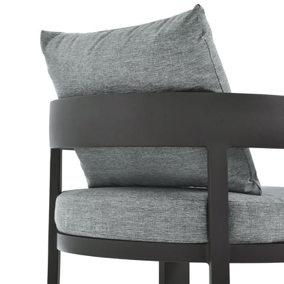 Tahoe Outdoor Patio Aluminum Dining Chair in Gray Gray by Modway (7053)