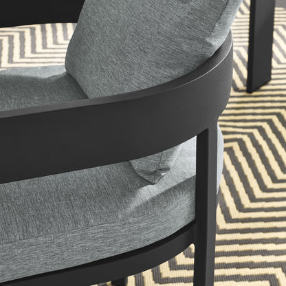 Tahoe Outdoor Patio Aluminum Dining Chair in Gray Gray by Modway (7053)